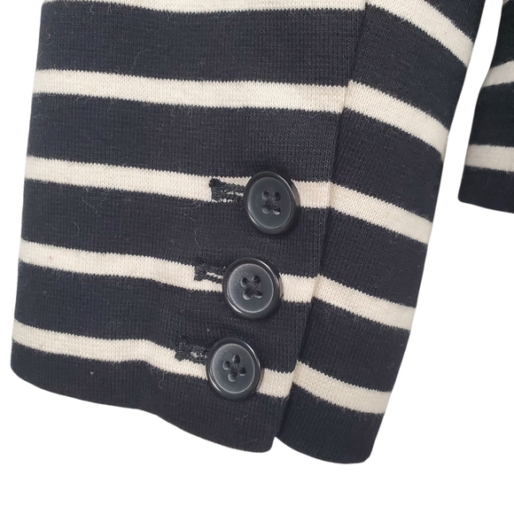 a new day Black and White Striped Blazer. Cotton Knit. XL. A0012 - Picture 5 of 10